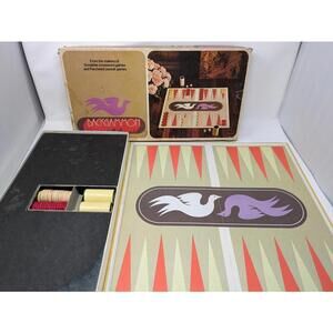 Vintage Sel Right Backgammon Game Selchow & Righter Co. 1975- Complete